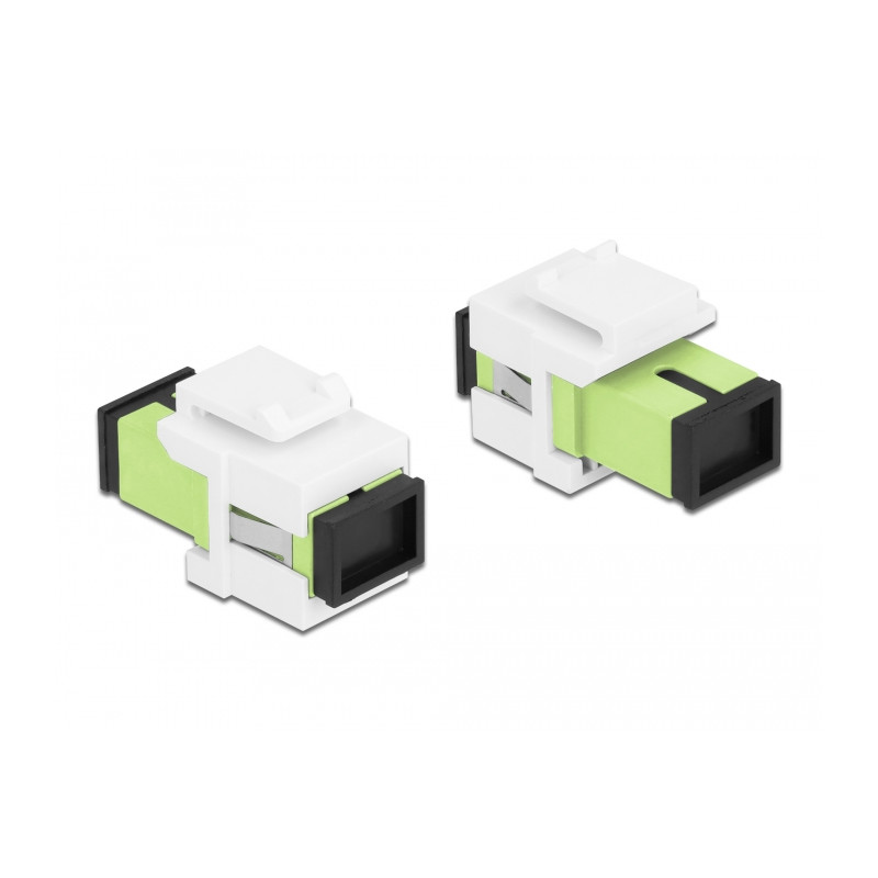 Delock Keystone Modul SC Simplex Buchse zu SC Simplex Buchse lindgrün / weiß
