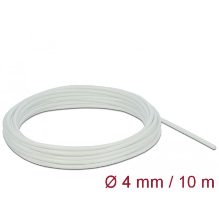 Delock Schutzschlauch Glasfasergeflecht 10 m x 4 mm weiß
