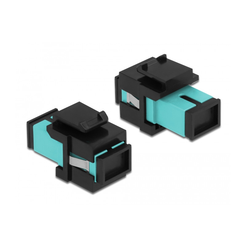 Delock Keystone Modul SC Simplex Buchse zu SC Simplex Buchse aqua / schwarz