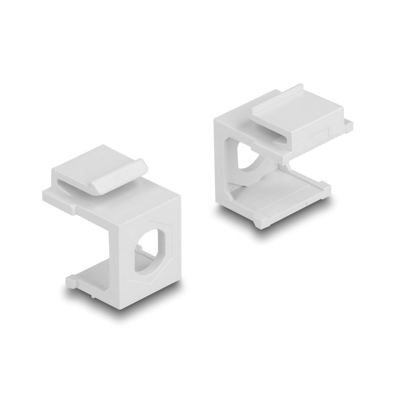 Delock Keystone Abdeckung weiß mit 8,0 mm Durchführung +Hex 4 Stück
