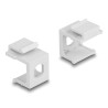 Delock Keystone Abdeckung weiß mit 8,0 mm Durchführung +Hex 4 Stück