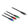 Delock USB Ladekabel 3 in 1 USB Type-C™ zu Lightning™ / Micro USB / USB Type-C™ 30 cm
