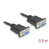 Delock RS-232 Kabel Seriell D-Sub9 Buchse zu Buchse mit schmalem Steckergehäuse 0,5 m