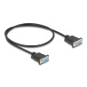 Delock RS-232 Kabel Seriell D-Sub9 Buchse zu Buchse mit schmalem Steckergehäuse 0,5 m