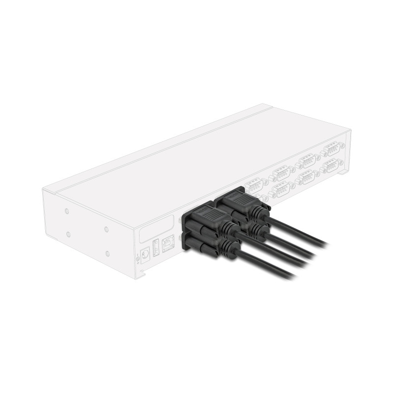 Delock RS-232 Kabel Seriell D-Sub9 Buchse zu Buchse mit schmalem Steckergehäuse 3 m