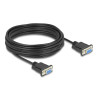 Delock RS-232 Kabel Seriell D-Sub9 Buchse zu Buchse mit schmalem Steckergehäuse 10 m