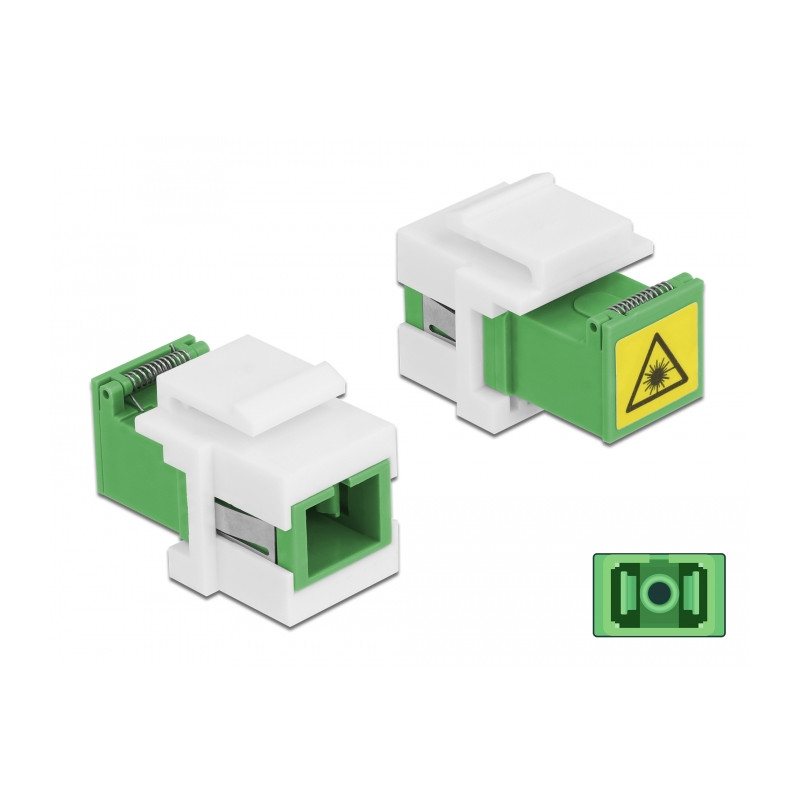 Delock Keystone Modul SC Simplex Buchse zu SC Simplex Buchse mit Laserschutzklappe innen
