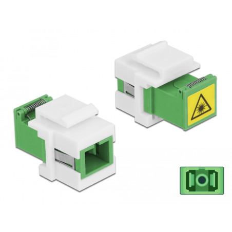 Delock Keystone Modul SC Simplex Buchse zu SC Simplex Buchse mit Laserschutzklappe innen