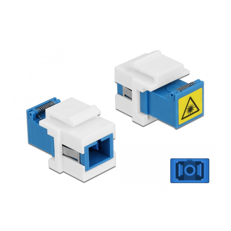 Delock Keystone Modul SC Simplex Buchse zu SC Simplex Buchse mit Laserschutzklappe innen