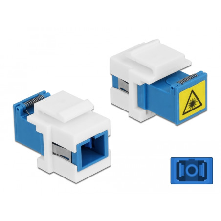Delock Keystone Modul SC Simplex Buchse zu SC Simplex Buchse mit Laserschutzklappe innen