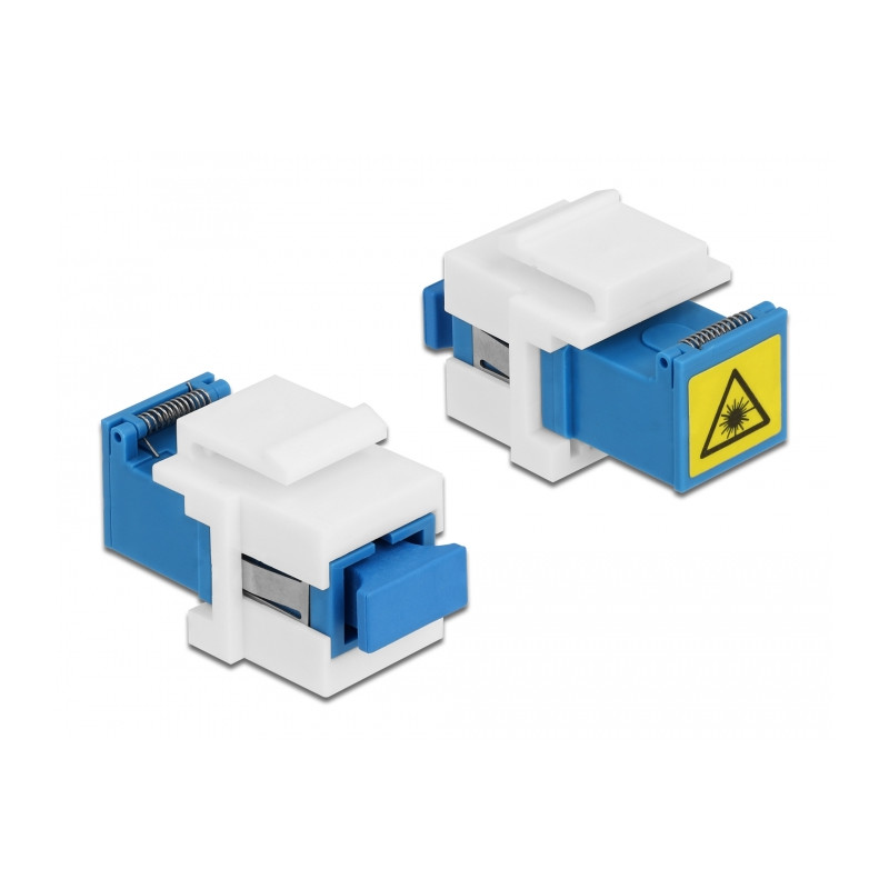Delock Keystone Modul SC Simplex Buchse zu SC Simplex Buchse mit Laserschutzklappe innen