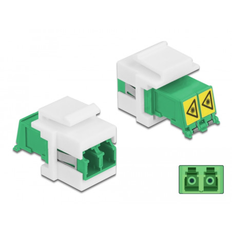 Delock Keystone Modul LC Duplex Buchse zu LC Duplex Buchse mit Laserschutzklappe innen