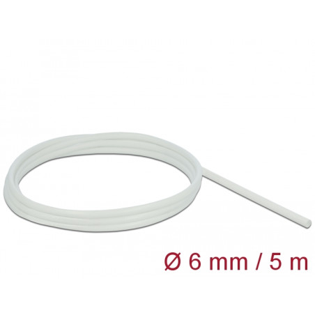 Delock Schutzschlauch Glasfasergeflecht 5 m x 6 mm weiß
