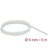 Delock Schutzschlauch Glasfasergeflecht 5 m x 6 mm weiß