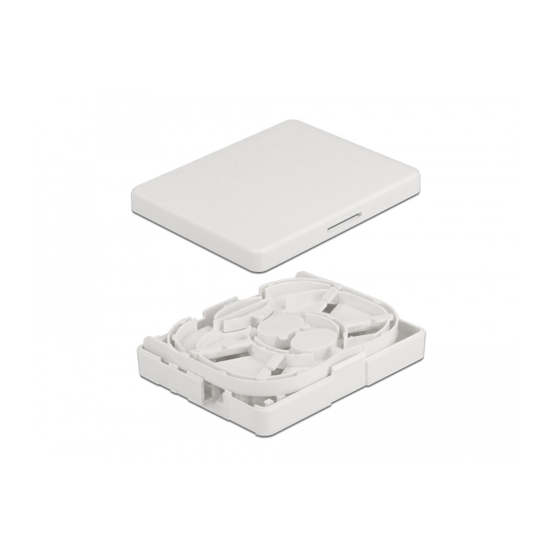 Delock LWL Anschlussdose zur Wandmontage für 2 x SC Simplex oder LC Duplex weiß