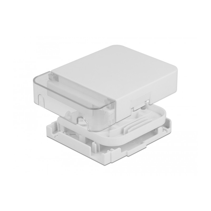 Delock LWL Anschlussdose zur Wandmontage für 1 x SC Simplex oder LC Duplex weiß