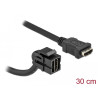 Delock Keystone Modul HDMI Buchse 110° - HDMI Buchse mit Kabel schwarz