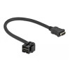 Delock Keystone Modul HDMI Buchse 110° - HDMI Buchse mit Kabel schwarz