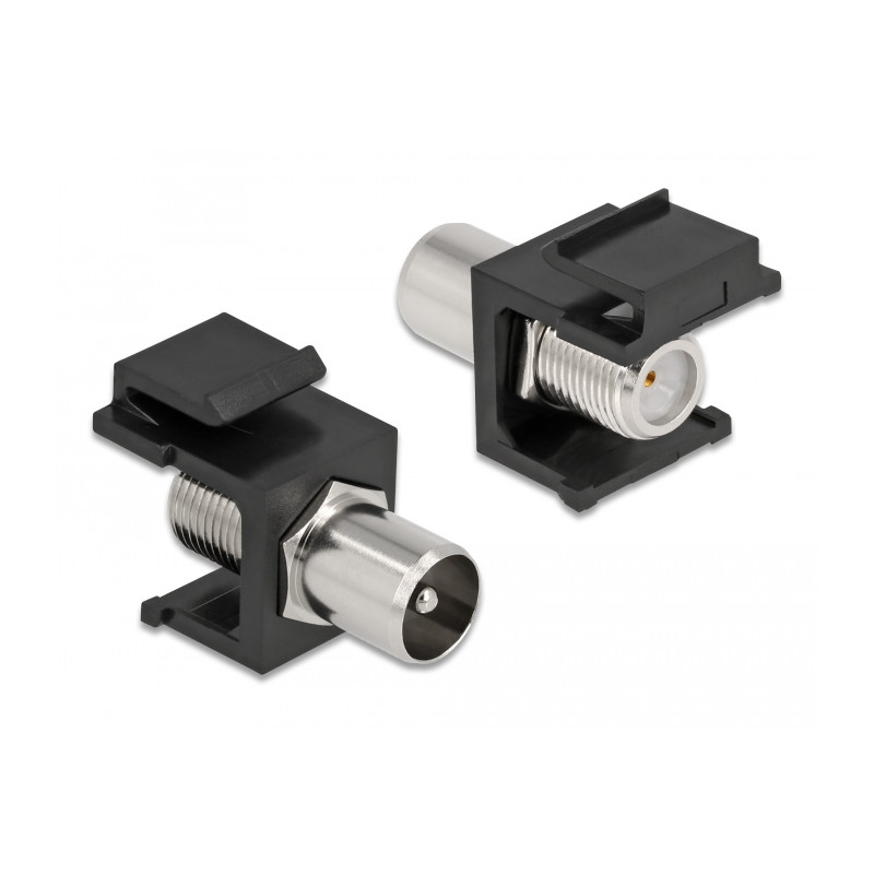 Delock Keystone Modul IEC Stecker - F Buchse schwarz