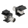 Delock Keystone Modul IEC Stecker - F Buchse schwarz