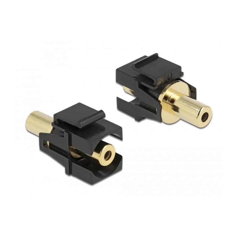 Delock Keystone Modul Klinkenbuchse 3,5 mm 3 Pin zu Klinkenbuchse 3,5 mm 3 Pin vergoldet schwarz