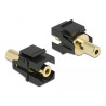 Delock Keystone Modul Klinkenbuchse 3,5 mm 3 Pin zu Klinkenbuchse 3,5 mm 3 Pin vergoldet schwarz