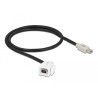 Delock Keystone Modul mini DisplayPort Buchse 110° - mini DisplayPort Stecker mit Kabel weiß
