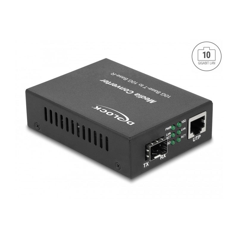 Delock Medienkonverter 10GBase-R SFP+ zu 10GBase-T RJ45