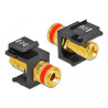 Delock Keystone Modul Polklemme - Gewindebuchse rot / schwarz