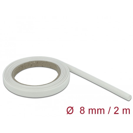 Delock Schutzschlauch Glasfasergeflecht 2 m x 8 mm weiß