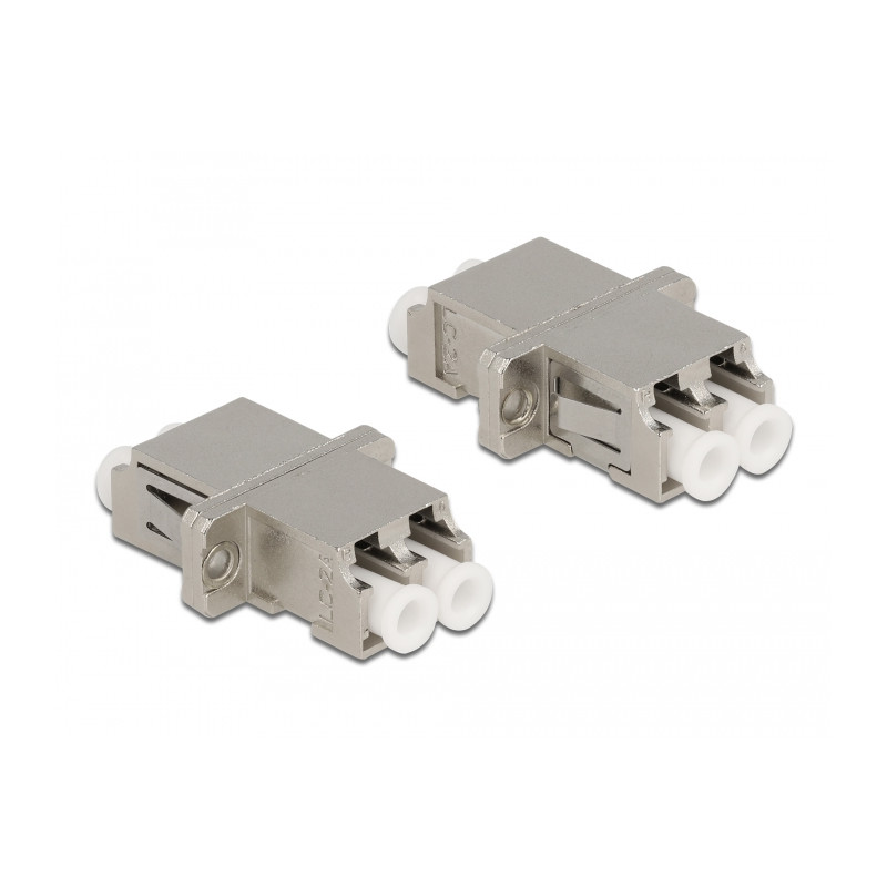 Delock LWL Kupplung LC Duplex Buchse zu LC Duplex Buchse Singlemode Metall