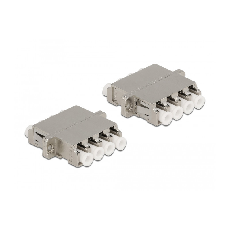 Delock LWL Kupplung LC Quad Buchse zu LC Quad Buchse Singlemode Metall