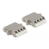 Delock LWL Kupplung LC Quad Buchse zu LC Quad Buchse Singlemode Metall