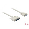 Delock Serielles Kabel D-Sub 25 Stecker zu D-Sub 9 Buchse 5 m