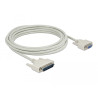 Delock Serielles Kabel D-Sub 25 Stecker zu D-Sub 9 Buchse 5 m