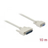 Delock Serielles Kabel D-Sub 25 Stecker zu D-Sub 9 Buchse 10 m