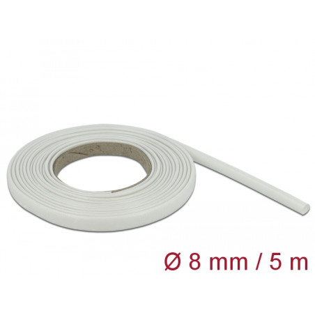 Delock Schutzschlauch Glasfasergeflecht 5 m x 8 mm weiß