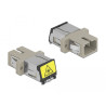 Delock LWL Kupplung mit Laserschutzklappe SC Simplex Buchse zu SC Simplex Buchse Multimode beige