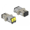 Delock LWL Kupplung mit Laserschutzklappe SC Simplex Buchse zu SC Simplex Buchse Multimode beige