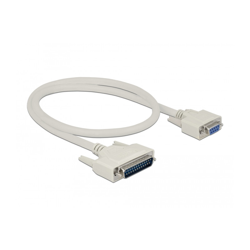 Delock Serielles Kabel D-Sub 25 Stecker zu D-Sub 9 Buchse 0,5 m