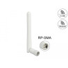 Delock WLAN 802.11 b/g/n Antenne RP-SMA Stecker 2 dBi omnidirektional mit Kippgelenk weiß