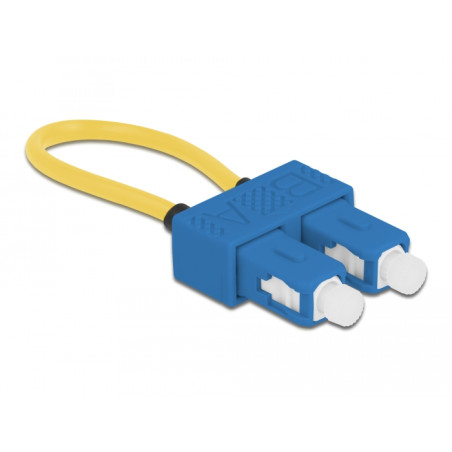 Delock LWL Loopback Adapter SC / UPC Singlemode blau