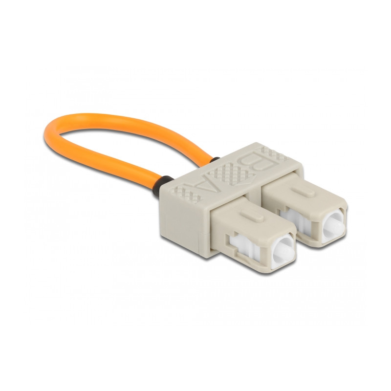 Delock LWL Loopback Adapter SC / OM1 Multimode beige