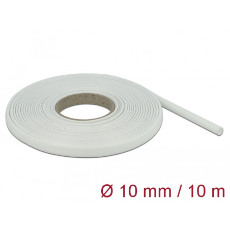 Delock Schutzschlauch Glasfasergeflecht 10 m x 10 mm weiß