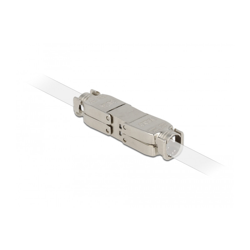 Delock Verbinder für Netzwerkkabel Cat.6A STP werkzeugfrei
