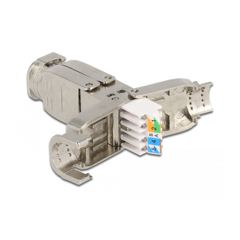 Delock Verbinder für Netzwerkkabel Cat.6A STP werkzeugfrei
