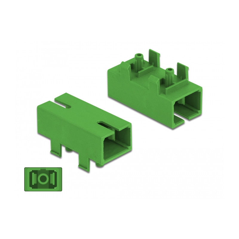 Delock LWL Kupplung für PCB SC Simplex Buchse zu SC Simplex Buchse Singlemode grün