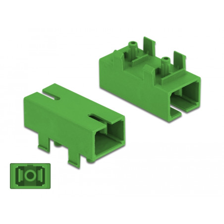 Delock LWL Kupplung für PCB SC Simplex Buchse zu SC Simplex Buchse Singlemode grün