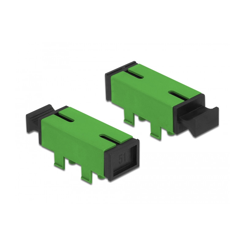 Delock LWL Kupplung für PCB SC Simplex Buchse zu SC Simplex Buchse Singlemode grün