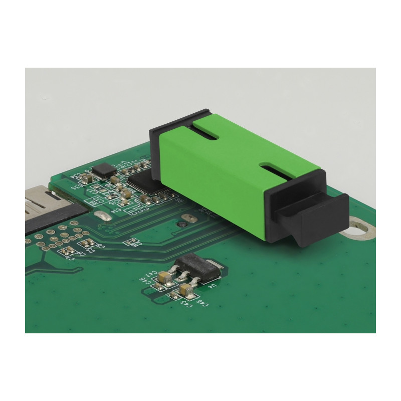 Delock LWL Kupplung für PCB SC Simplex Buchse zu SC Simplex Buchse Singlemode grün